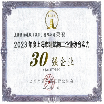 建筑業(yè)30強(qiáng)企業(yè)